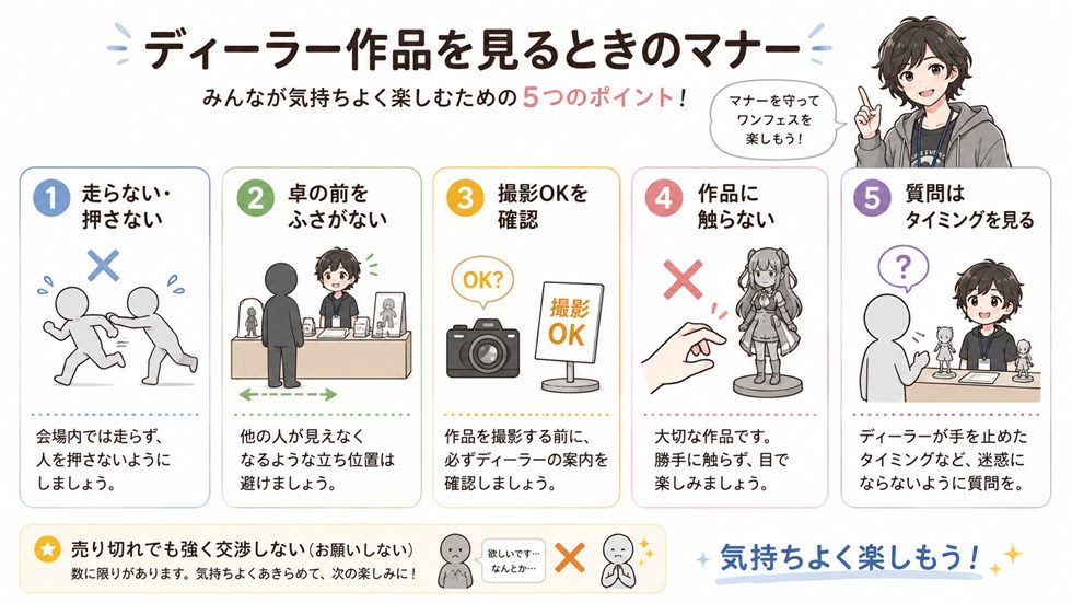 ディーラー作品を見るときのマナー