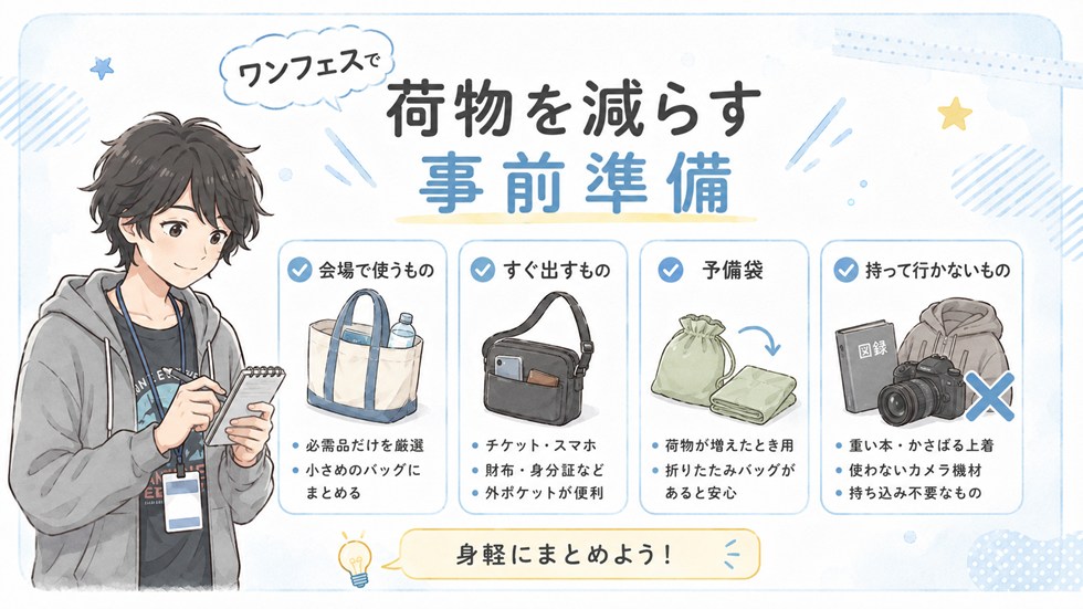 ワンフェスで荷物を減らす事前準備