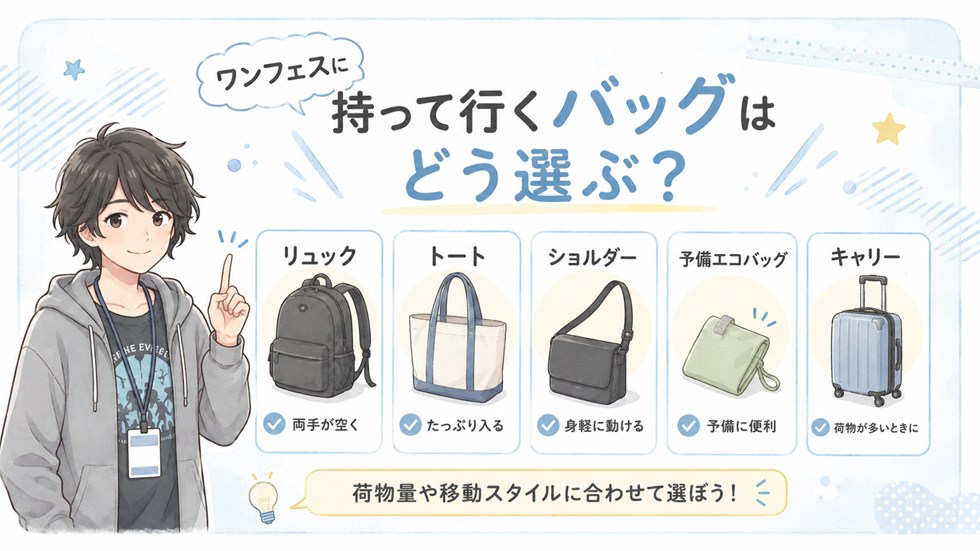 ワンフェスに持って行くバッグはどう選ぶ？