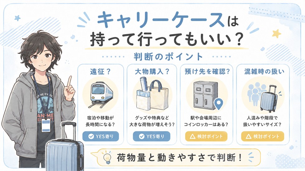キャリーケースは持って行ってもいい？判断のポイント