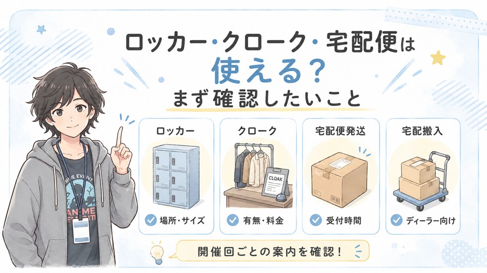 ロッカー・クローク・宅配便は使える？まず確認したいこと