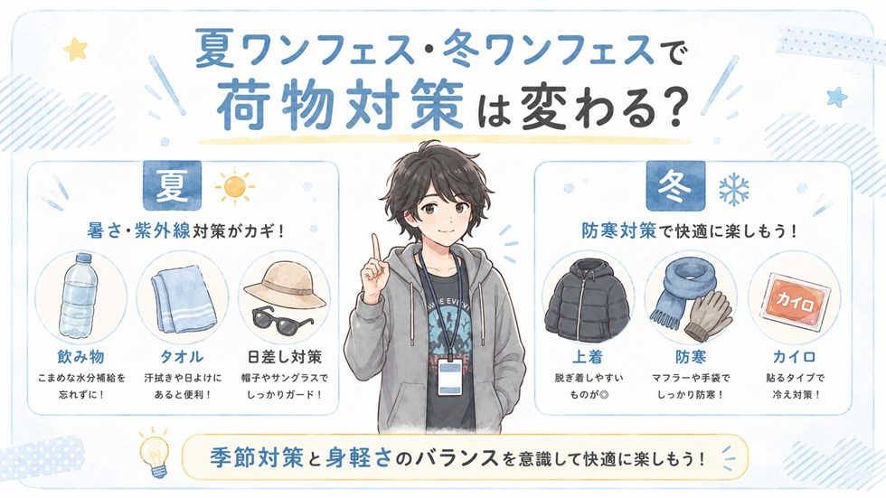 夏ワンフェス・冬ワンフェスで荷物対策は変わる？