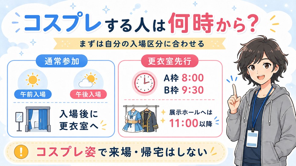 コミケでコスプレする人は何時から並ぶ？