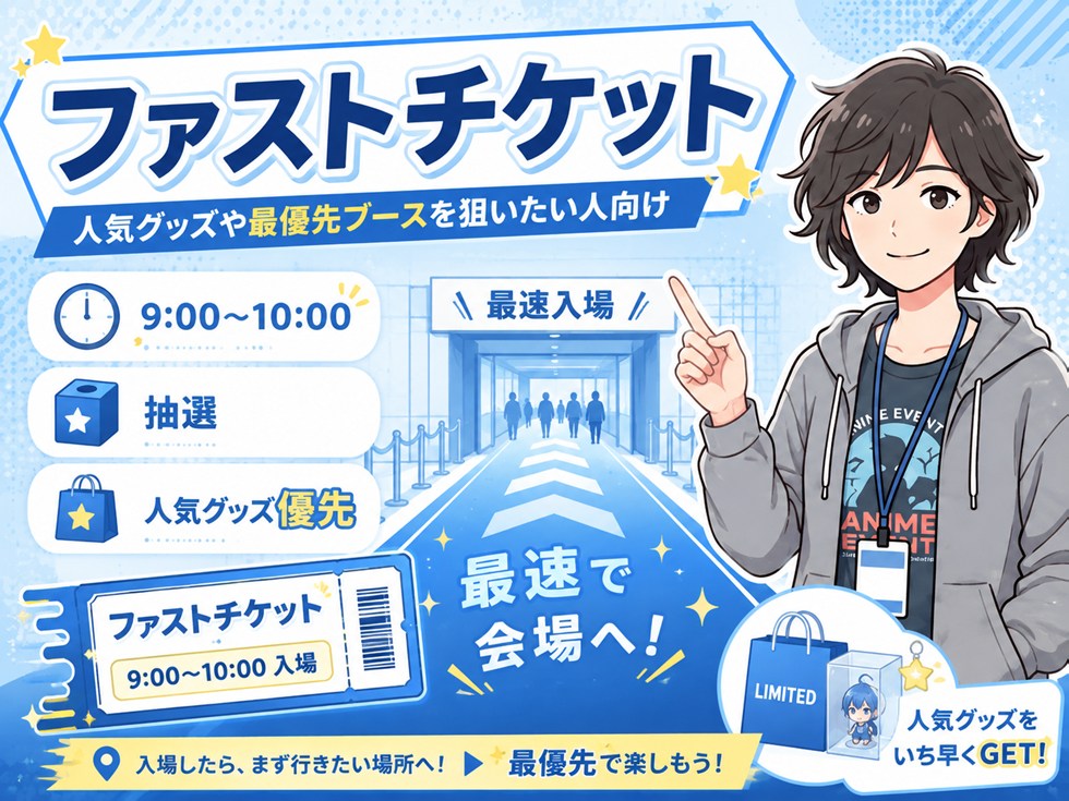 ファストチケット|人気グッズや最優先ブースを狙いたい人向け