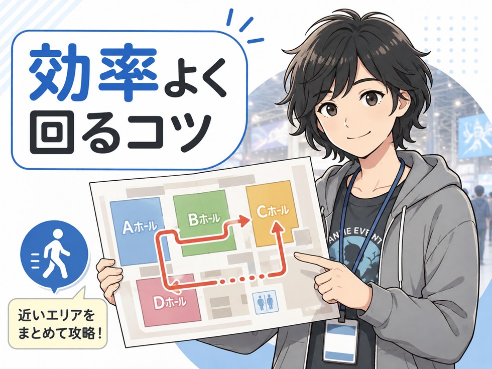 会場内を効率よく回る方法
