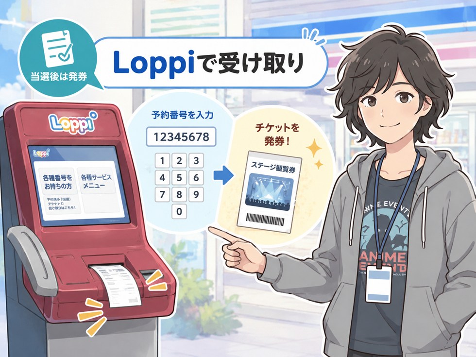 当選したらLoppiでステージ観覧券を発券