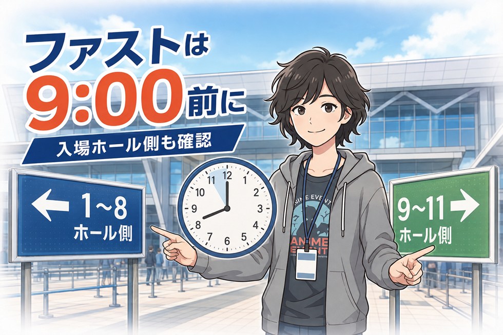 ファストチケットなら到着時間と入場するホール側にも注意