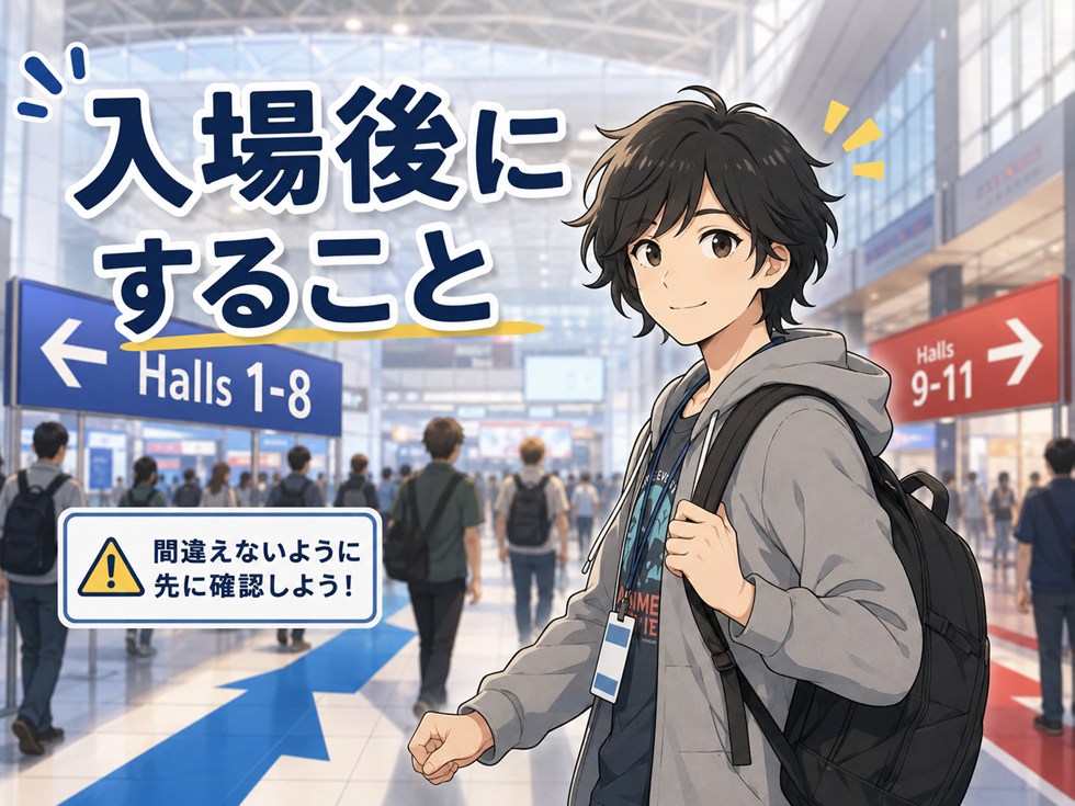 入場後に最初にすること
