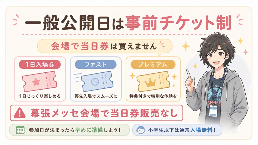 一般公開日は事前チケット制