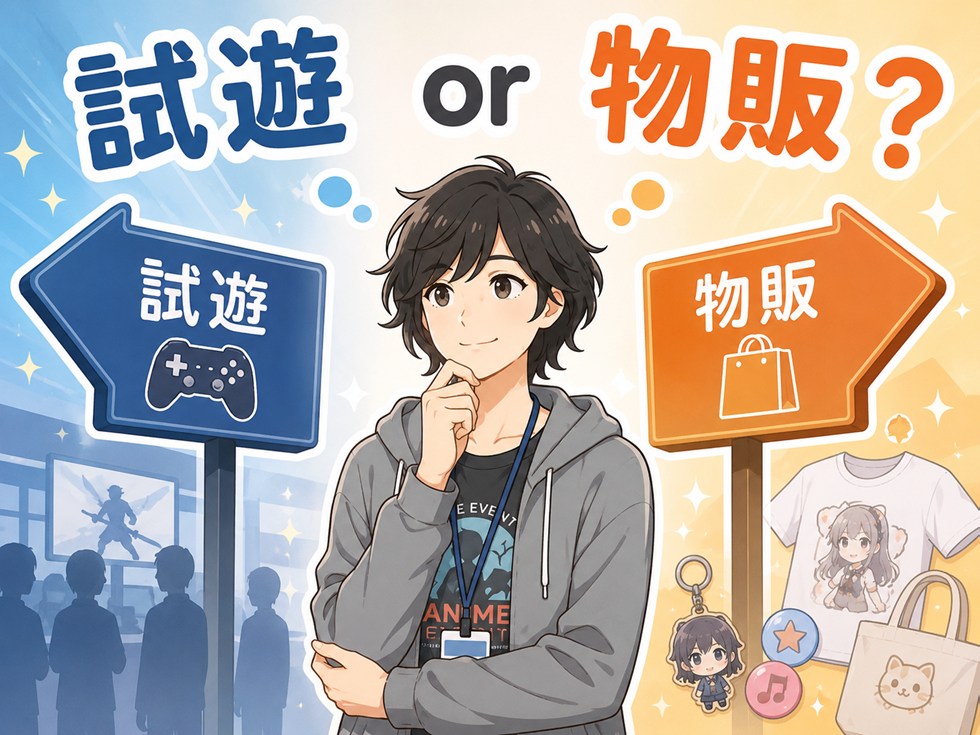 試遊と物販のどちらを先にする？