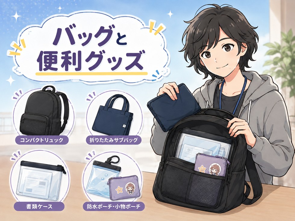 バッグと物販用の便利グッズ