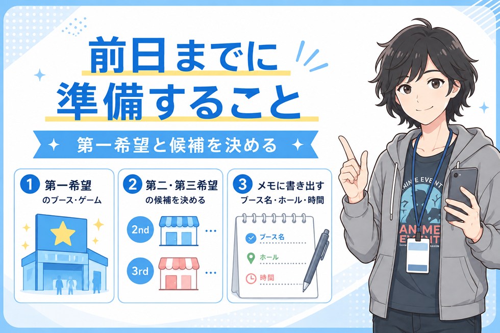 前日までに準備すること