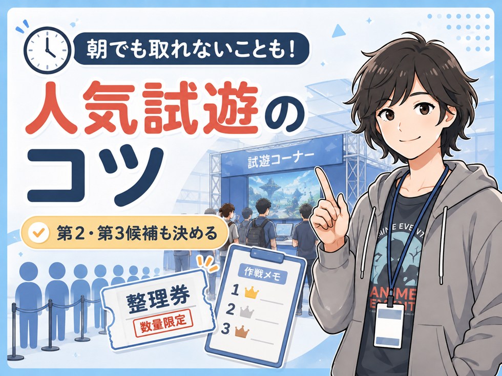 人気試遊は朝でも間に合わない?