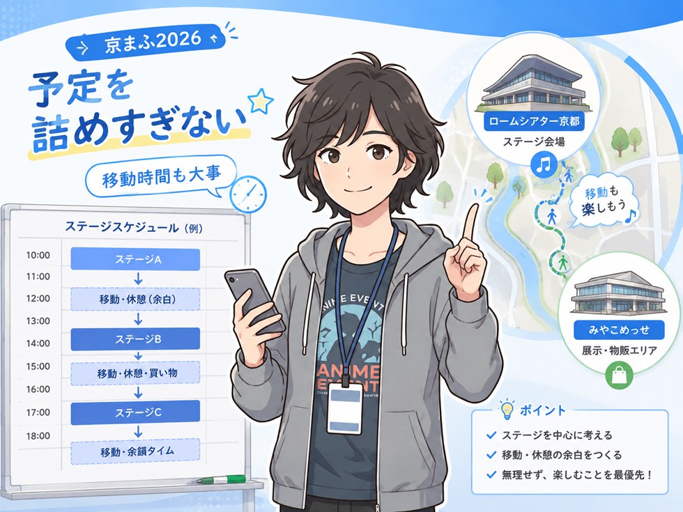 ステージを中心に回るなら予定を詰めすぎない