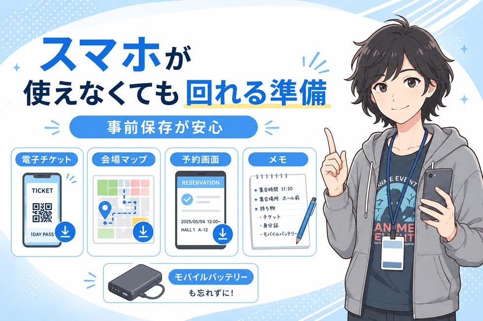 スマホが使えなくても回れる準備をする