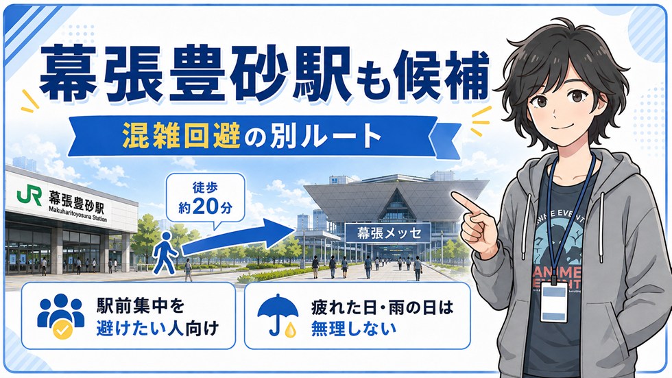 幕張豊砂駅は混雑回避に使える？