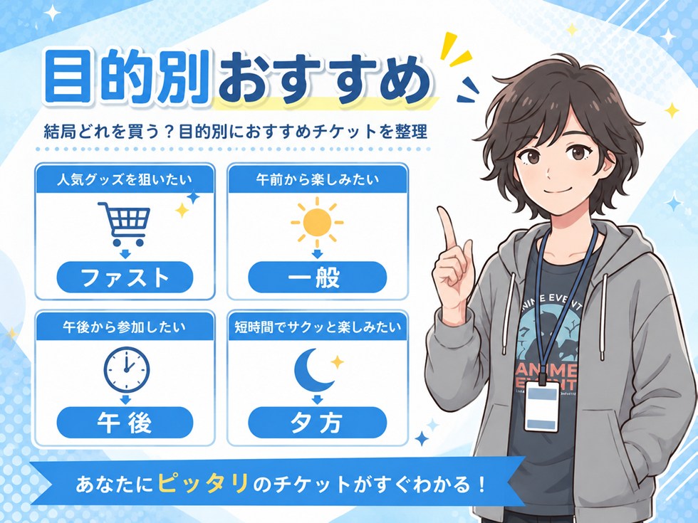 結局どれを買う?目的別におすすめチケットを整理