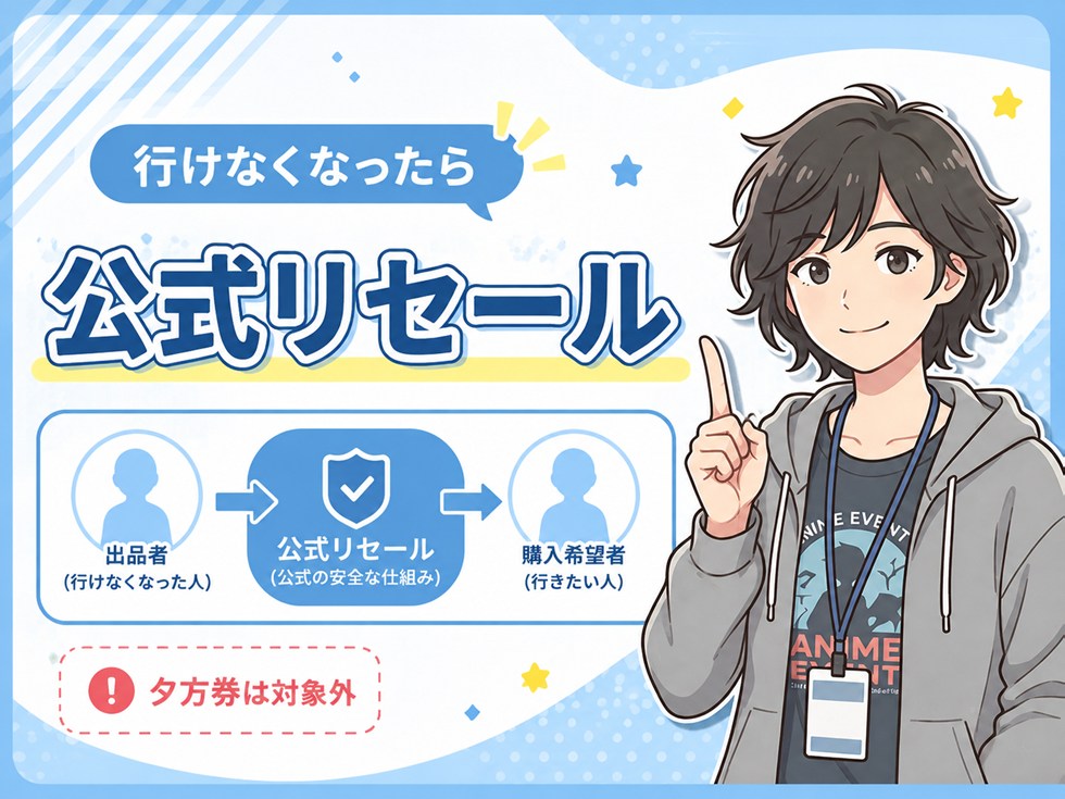 行けなくなったら公式リセールを利用する