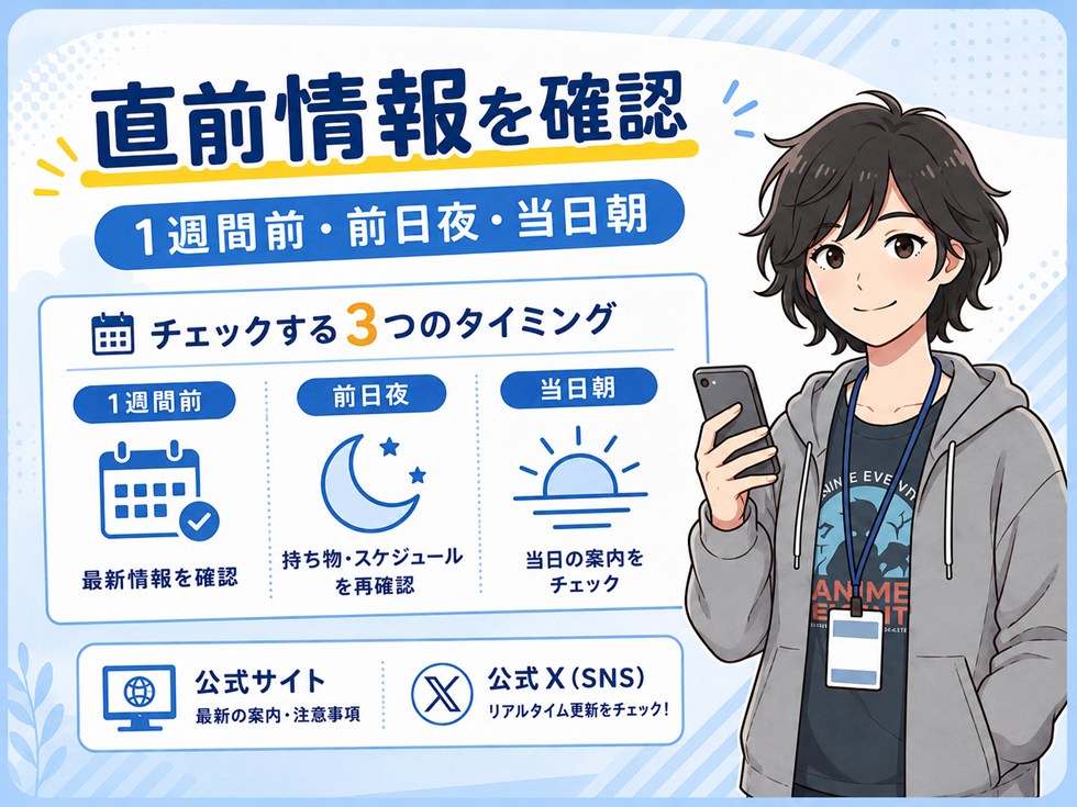 入場方法はいつ確認すればいい?