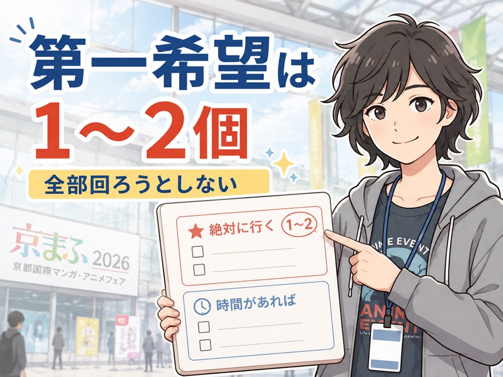 京まふ初参加は第一希望を1～2個決める