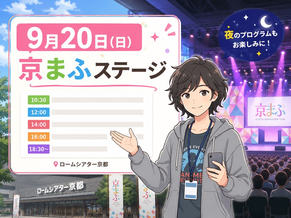 9月20日(日)の京まふステージ・タイムテーブル
