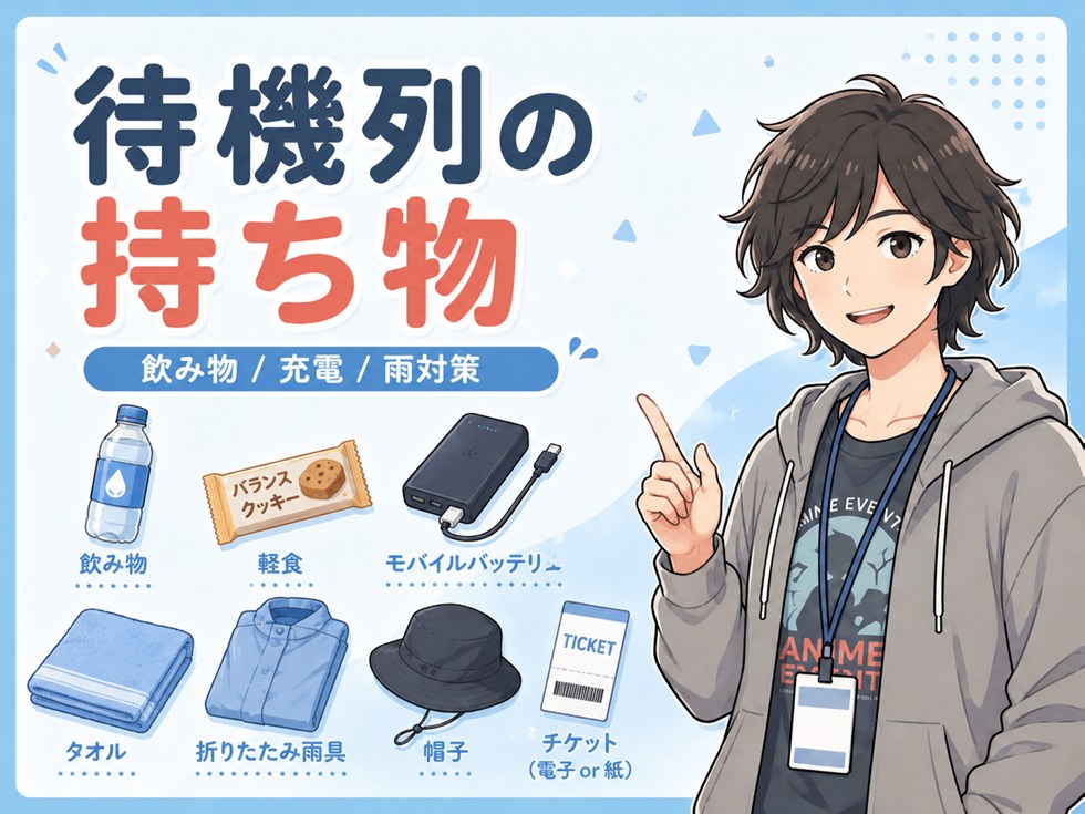 待機列で用意したいもの