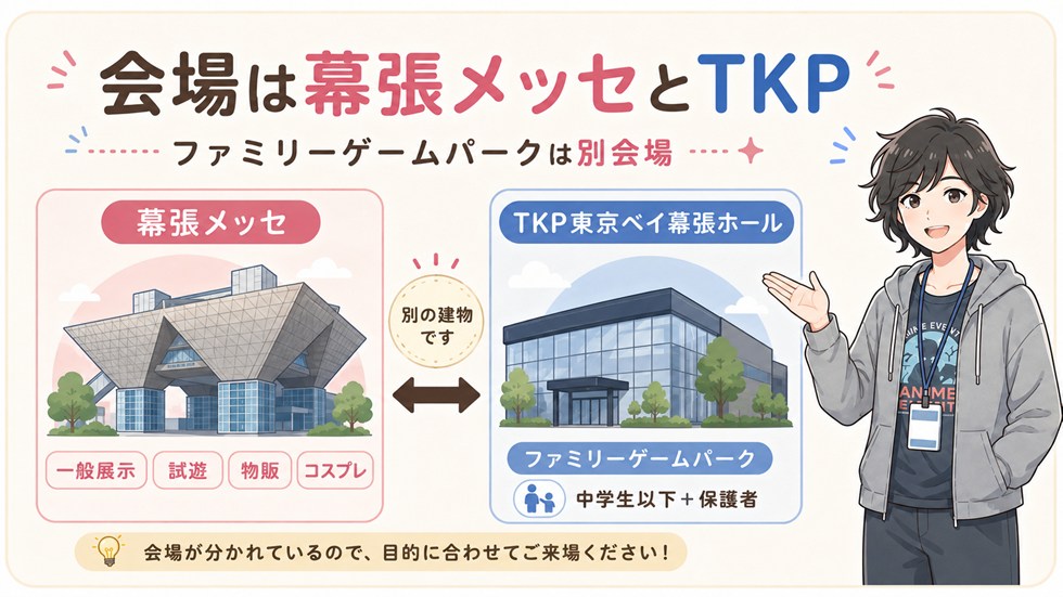 会場は幕張メッセとTKP