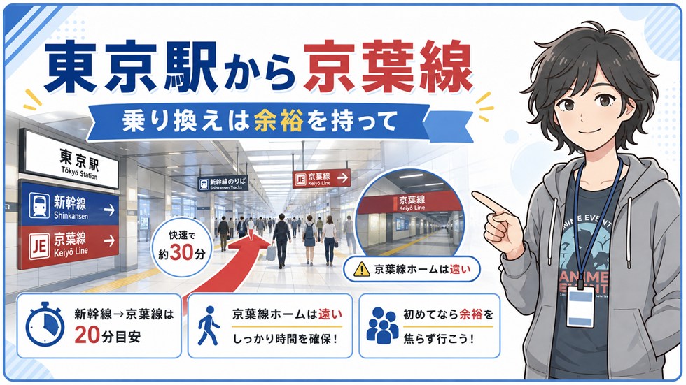 東京駅からTGSへ行くなら京葉線