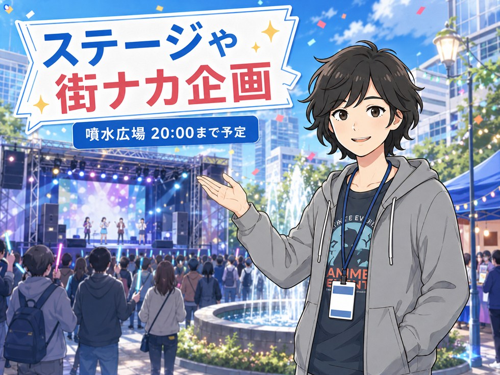 メイン会場以外にもステージや街ナカ企画がある