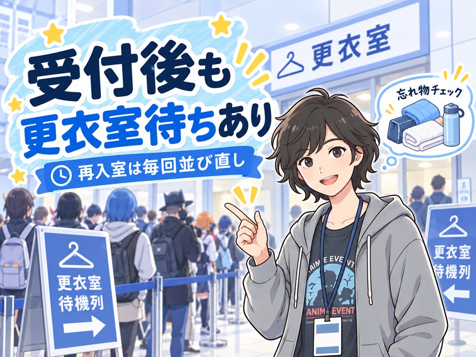 受付後も更衣室で待つことはある？