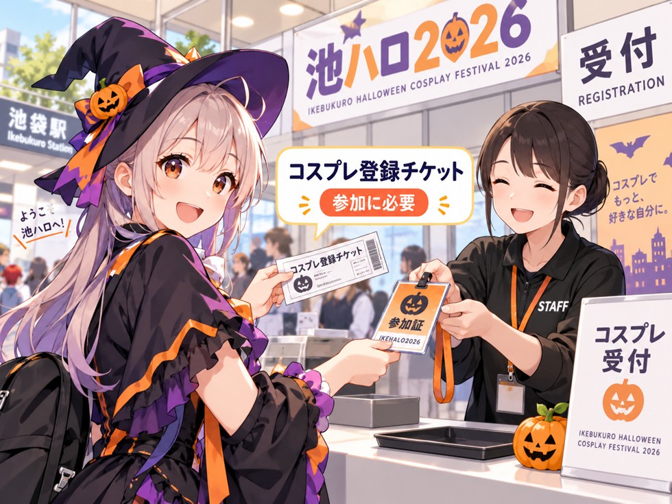 池ハロでコスプレするにはコスプレ登録チケットが必要
