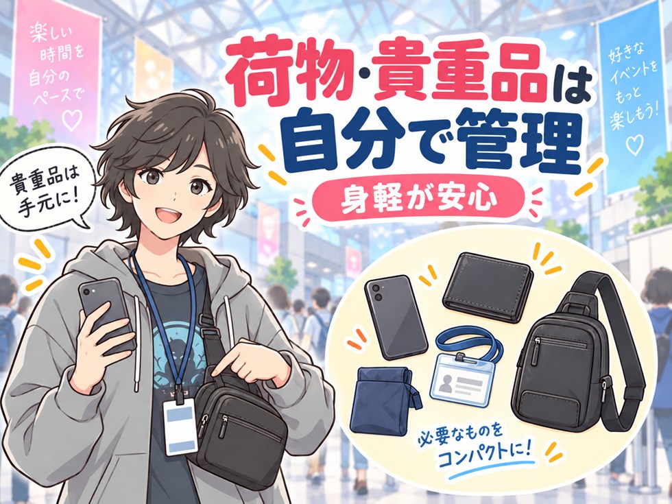 一人参加は荷物・貴重品を自分で管理しよう