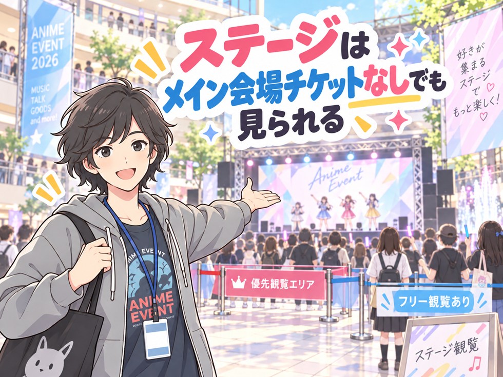 ステージはメイン会場チケットなしでも見られる