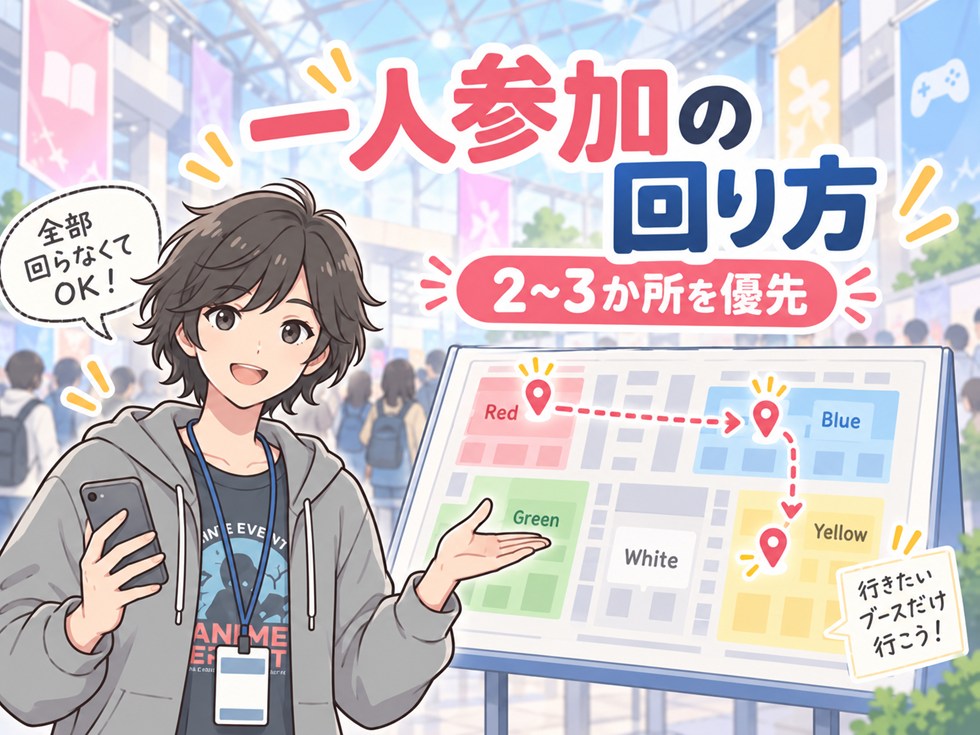 一人参加の回り方｜行きたいブースを2～3か所優先しよう