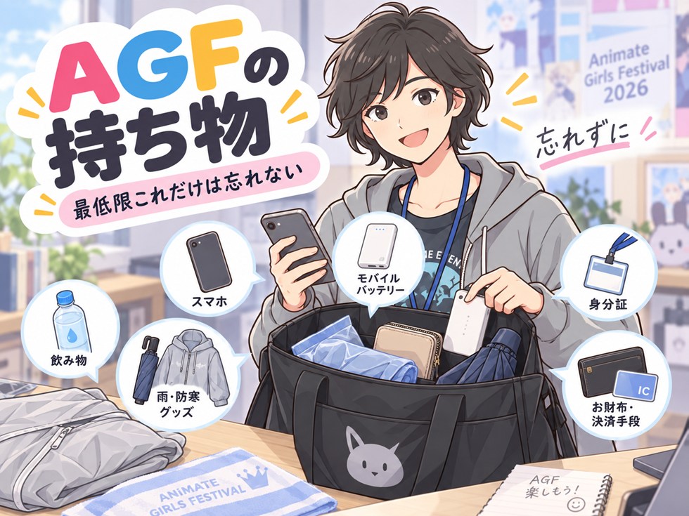 AGFの持ち物｜最低限これだけは忘れない