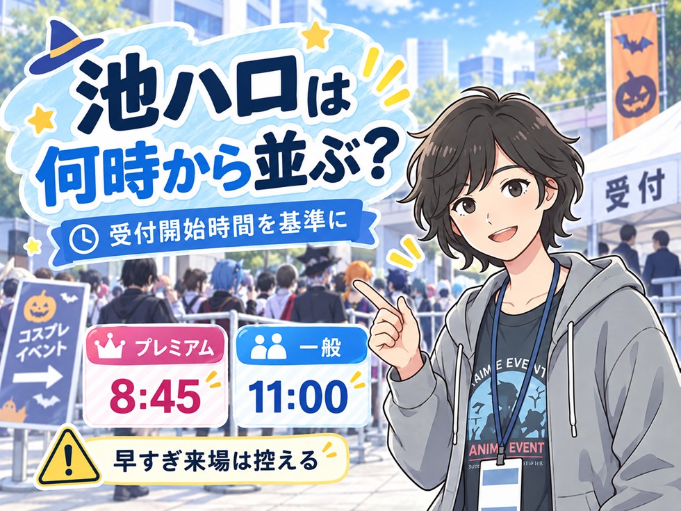 池ハロは何時から並ぶ？受付開始時間を基準に考えよう