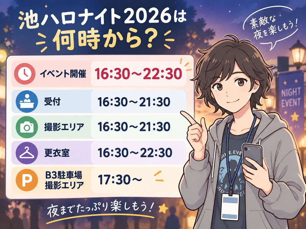 池ハロナイト2026は何時から?1630~2230まで開催