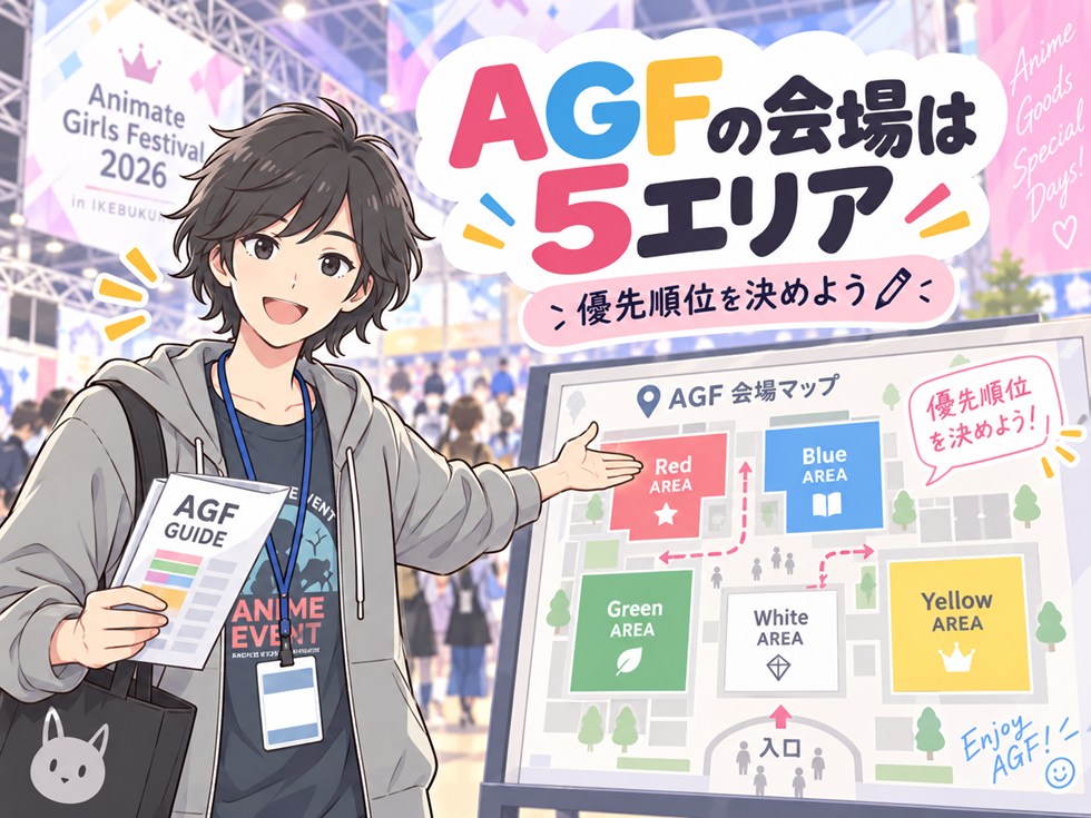 AGFの会場は5エリア｜初参加は優先順位を決めて回ろう
