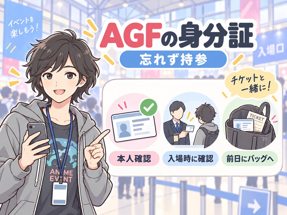 AGFでは有効な身分証を忘れずに持っていく