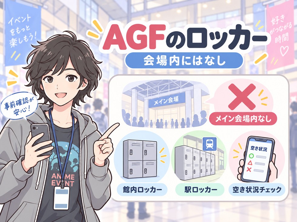 AGFのロッカーはどこ？メイン会場内にはない
