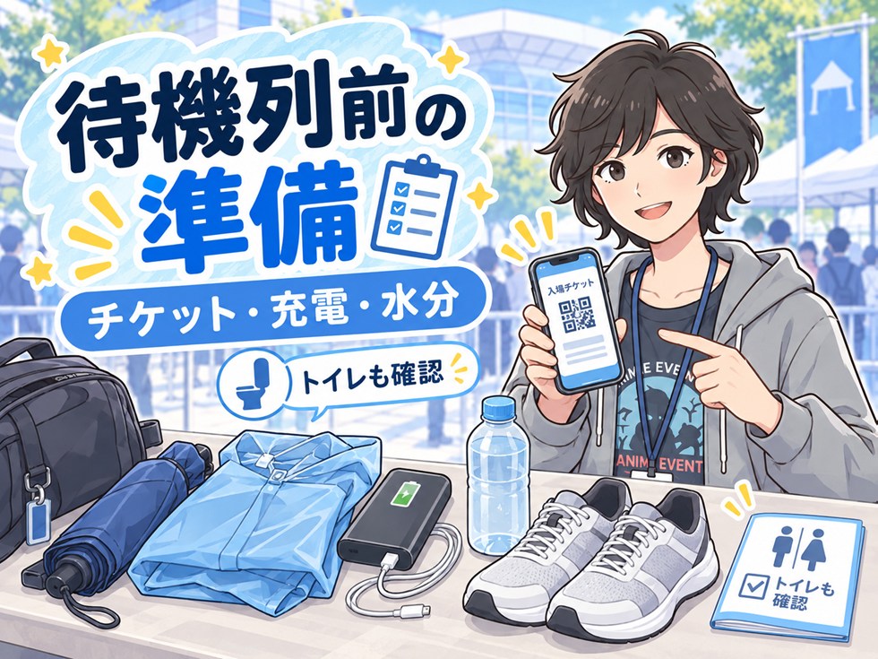 待機列に並ぶ前に準備しておきたいこと