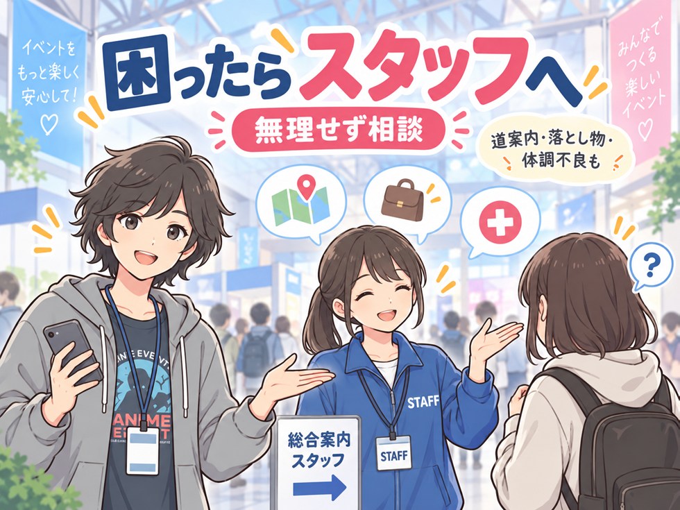 一人参加で困ったときはスタッフへ声をかけよう