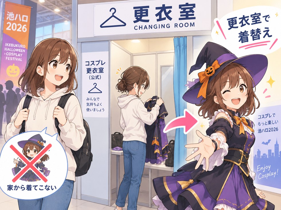 池ハロは家やホテルで着替えて行ってもいい?